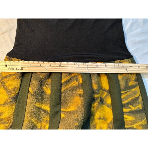 Y2K  EVA GERMAIN PARIS Unique Pattern black elastic High Waisted Skirt France - Picture 14 of 16